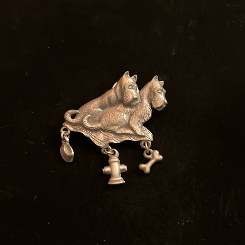 Scottie Dogs Lapel Pin Pewter By L.C.D.